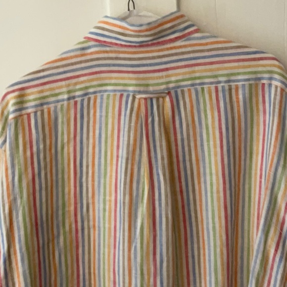 LINEN BLEND BUTTON DOWN SHIRT - Picture 4 of 12